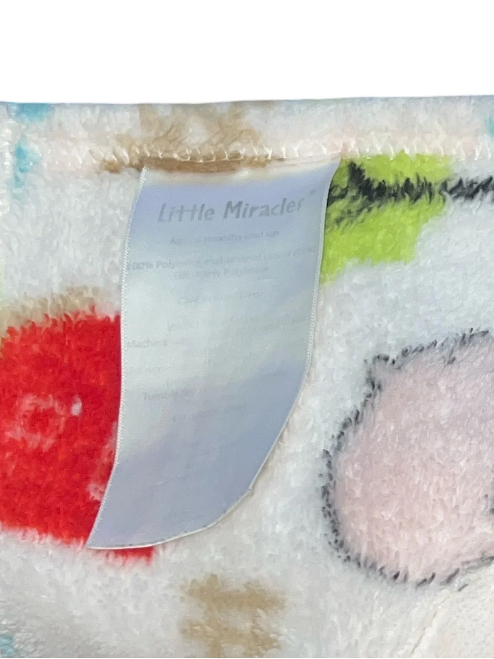 Little Miracles Cow Security Blanket Baby Lovey Farm Print
